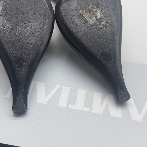 Saint Laurent Miller Patent Leather Acrylic Wedge Pumps in Nero Black Size 39 - Picture 11 of 16